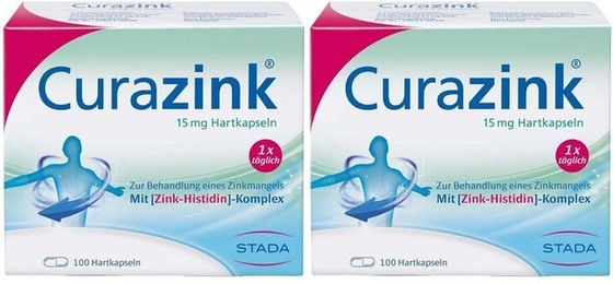 Curazink Hartkapseln mit 15 mg Zink-Histidin-Komplex glutenfrei und laktosefrei für Kinder und Erwachsene 200 Kapseln – Bild 1 von 1
