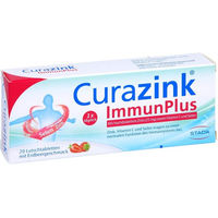 Produktbild von Curazink ImmunPlus Lutschtabletten mit Zinkcitrat von STADA, vegan, zuckerfrei, glutenfrei und laktosefrei, 20 Stück