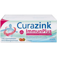 Produktbild von Curazink ImmunPlus Lutschtabletten vegan glutenfrei laktosefrei ohne Zusatzstoffe