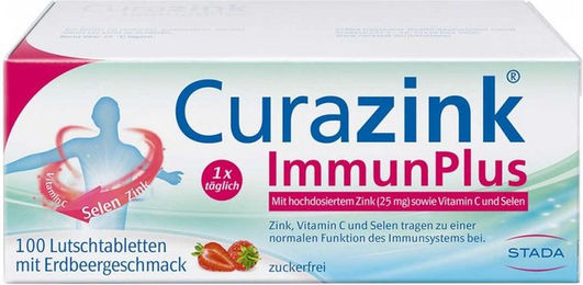 Curazink ImmunPlus Lutschtabletten vegan glutenfrei laktosefrei ohne Zusatzstoffe – Bild 1 von 1