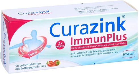 Curazink ImmunPlus STADA Zinkcitrat Lutschtabletten 50 Stück vegan zuckerfrei glutenfrei laktosefrei für Erwachsene – Bild 1 von 2