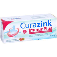 Produktbild von Curazink ImmunPlus STADA Zinkcitrat Lutschtabletten 50 Stück vegan zuckerfrei glutenfrei laktosefrei für Erwachsene