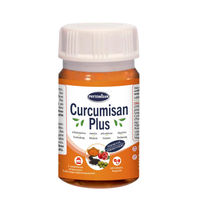 Produktbild von Curcumisan Plus von Phytomisan mit fermentiertem Kurkuma, Granatapfel, Olive, Schwarzkümmel und Vitamin C, vegan, glutenfrei und laktosefrei