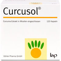 Produktbild von Curcusol Mizellar Kapseln von Köhler Pharma GmbH glutenfrei laktosefrei ohne Gelatine 120 Stück