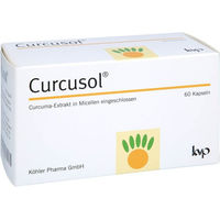 Produktbild von Curcusol Mizellarer Curcuma-Extrakt Kapseln von Köhler Pharma, 60 Stück, glutenfrei, laktosefrei und ohne Gelatine