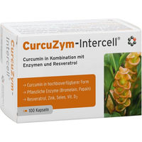 Produktbild von CurcuZym-Intercell® von Intercell Pharma Multi-Enzym-Komplex Kapseln vegan und ohne Zusatzstoffe