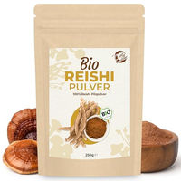 Produktbild von Curly Superfood Bio Reishi Pulver 250g - Naturreine Rohkostqualität ohne Zusatzstoffe