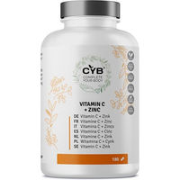 Produktbild von CYB Vitamin C und Zink Tabletten mit Ascorbinsäure vegetarisch glutenfrei laktosefrei 180 Stück