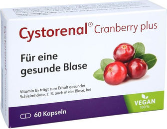 Cystorenal Cranberry plus Kapseln von Quiris Healthcare mit Kürbiskernextrakt, Vitamin B2 und Vitamin C, 60 Stück – Bild 1 von 2