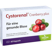 Produktbild von Cystorenal Cranberry plus Kapseln von Quiris Healthcare mit Kürbiskernextrakt, Vitamin B2 und Vitamin C, 60 Stück