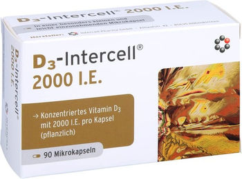 D3-INTERCELL Vitamin D3 2000 IE Kapseln vegan ohne Gelatine 90 Stück – Bild 1 von 1