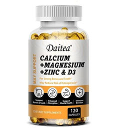 Daitea Calcium Magnesium Zink und Vitamin D3 Nahrungsergänzungsmittel 120 Kapseln – Bild 1 von 4