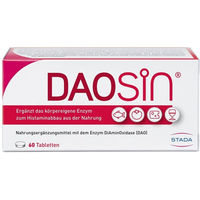Produktbild von DAOSIN Tabletten von STADA zur Unterstützung des körpereigenen DAO-Enzyms, 60 Stück, laktosefrei, glutenfrei und ohne Zusatzstoffe