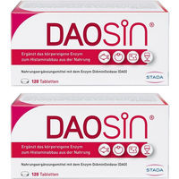 Produktbild von Daosin Tabletten zur Unterstützung des Histaminabbaus laktosefrei und glutenfrei 240 Stück