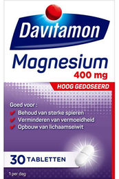 Davitamon Magnesium 400 mg Carbonat Tabletten 30 Stück glutenfrei laktosefrei zuckerfrei für Sportler – Bild 1 von 1