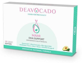 Deavocado Mami DHA Nahrungsergänzungsmittel für Schwangere und Stillende mit 250 mg DHA in 30 Weichkapseln – Bild 1 von 1