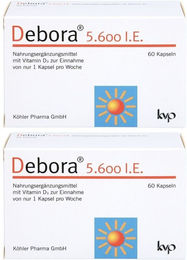 Debora Vitamin D3 5600 IE Kapseln für Erwachsene glutenfrei und laktosefrei 120 Stück – Bild 1 von 1