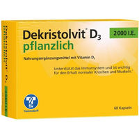 Produktbild von Dekristol Vitamin D3 2000 IE Kapseln vegan glutenfrei laktosefrei für Erwachsene und Kinder 60 Stück