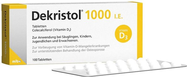 Dekristol Vitamin D3 Tabletten 1.000 I.E. 100 Stück vegetarisch – Bild 1 von 1