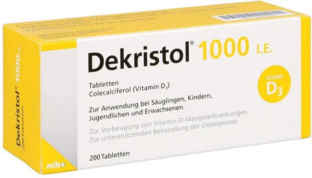 Dekristol Vitamin D3 Tabletten 1.000 I.E. 200 Stück vegetarisch – Bild 1 von 1