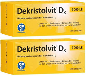 Dekristolvit D3 Hübner Naturarzneimittel Vitamin D3 2000 I.E. Tabletten 240 Stück glutenfrei laktosefrei ohne Gelatine für Kinder Erwachsene und Schwangere sowie Stillende – Bild 1 von 1