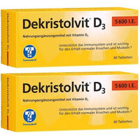 Produktbild von Dekristolvit D3 Mibe GmbH Vitamin D3 5600 IE Tabletten glutenfrei laktosefrei für Erwachsene und Kinder