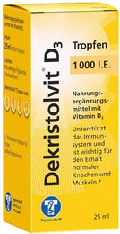 Dekristolvit D3 Trommsdorff Vitamin D3 Tropfen 1000 I.E. 25 ml glutenfrei laktosefrei – Bild 1 von 1