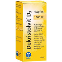 Produktbild von Dekristolvit D3 Trommsdorff Vitamin D3 Tropfen 1000 I.E. 25 ml glutenfrei laktosefrei