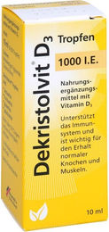 Dekristolvit D3 Tropfen 1000 I.E. 10 ml glutenfrei laktosefrei für Kinder und Erwachsene – Bild 1 von 1
