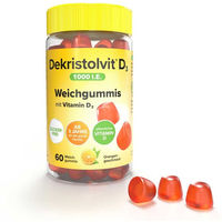 Produktbild von Dekristolvit Vitamin D3 1000 I.E. Weichgummis vegan und zuckerfrei für Erwachsene und Kinder 60 Stück