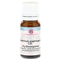 Produktbild von DELPHINIUM STAPHISAGRIA C 30 Spagyra Globuli 10 g