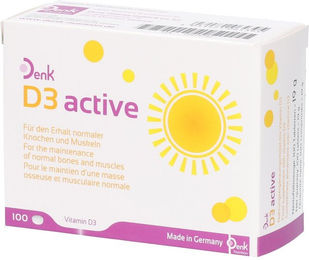 Denk Nutrition D3 Active Vitamin D3 Tabletten 1000 IE 100 Stück – Bild 1 von 1