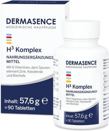 DERMASENCE H³ Komplex Tabletten mit Zink, Biotin und Selen vegan und laktosefrei – Bild 1 von 2