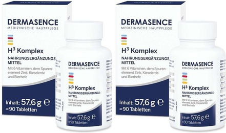 DERMASENCE H3 Komplex Kapseln mit Zink, Biotin und Selen für Erwachsene 180 Kapseln – Bild 1 von 1