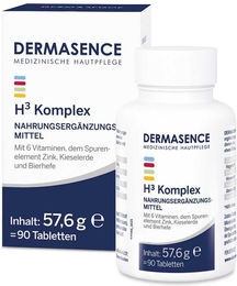Dermasence H3 Komplex Tabletten mit Zink, Biotin und Selen für Erwachsene, 90 Stück – Bild 1 von 3