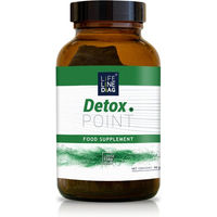 Produktbild von Detox.Point Superfood-Mischung Pulver mit Junge Gerste, Spirulina, Korianderfruchtextrakt, Moringa und Chlorella vegan ohne Zusatzstoffe