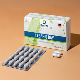 Deuvita Lebario Day All in One Kräuter-Komplex mit Zink, OPC, Ashwagandha und Baldrian, 60 vegane Kapseln – Bild 1 von 2