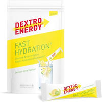 Produktbild von Dextro Energy Fast Hydration Elektrolyte Lemon Lime mit Zink, 25 Sticks, vegan, zuckerarm, glutenfrei und laktosefrei