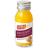 Produktbild von Dextro Energy Focus Shot Mango-Maracuja Ampullen zuckerfrei vegan glutenfrei laktosefrei für Sportler