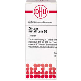 DHU Zincum Metallicum D3 Tabletten 80 Stück – Bild 1 von 1