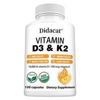 Produktbild von Didacat Vitamin D3 + K2 Nahrungsergänzungsmittel 120 Kapseln