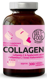 Diet-Food Kollagen mit Hyaluronsäure und Vitamin C Tabletten 300 Stück – Bild 1 von 1
