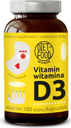 DIET-FOOD Vitamin D3 50 µg (2000 I.E.) Kapseln für Erwachsene 180 Stück – Bild 1 von 1