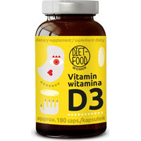 Produktbild von DIET-FOOD Vitamin D3 50 µg (2000 I.E.) Kapseln für Erwachsene 180 Stück