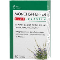 Produktbild von doc nature's Mönchspfeffer Plus mit Vitamin B6 und Magnesium Kräuter-Komplex Kapseln vegan glutenfrei laktosefrei 30 Stück