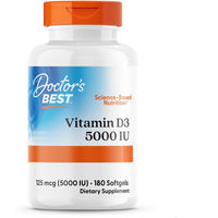 Produktbild von Doctor's Best Vitamin D3 5000 IE Kapseln 180 Stück