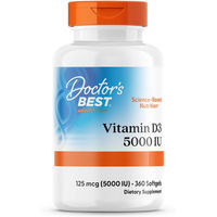 Produktbild von Doctor's Best Vitamin D3 5000 IE Kapseln 360 Stück