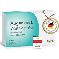 Produktbild von DocVital Augenvitamine Vital Komplex mit Lutein Zeaxanthin und Vitamin A hochdosiert 30 Kapseln