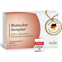 Produktbild von DocVital Blutzucker Komplex Mineralstoff-Komplex Kapseln vegan glutenfrei laktosefrei 60 Kapseln