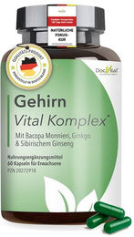 DocVital Ginkgo Biloba und Ginseng Kapseln mit Bacopa vegan 60 Kapseln – Bild 1 von 4
